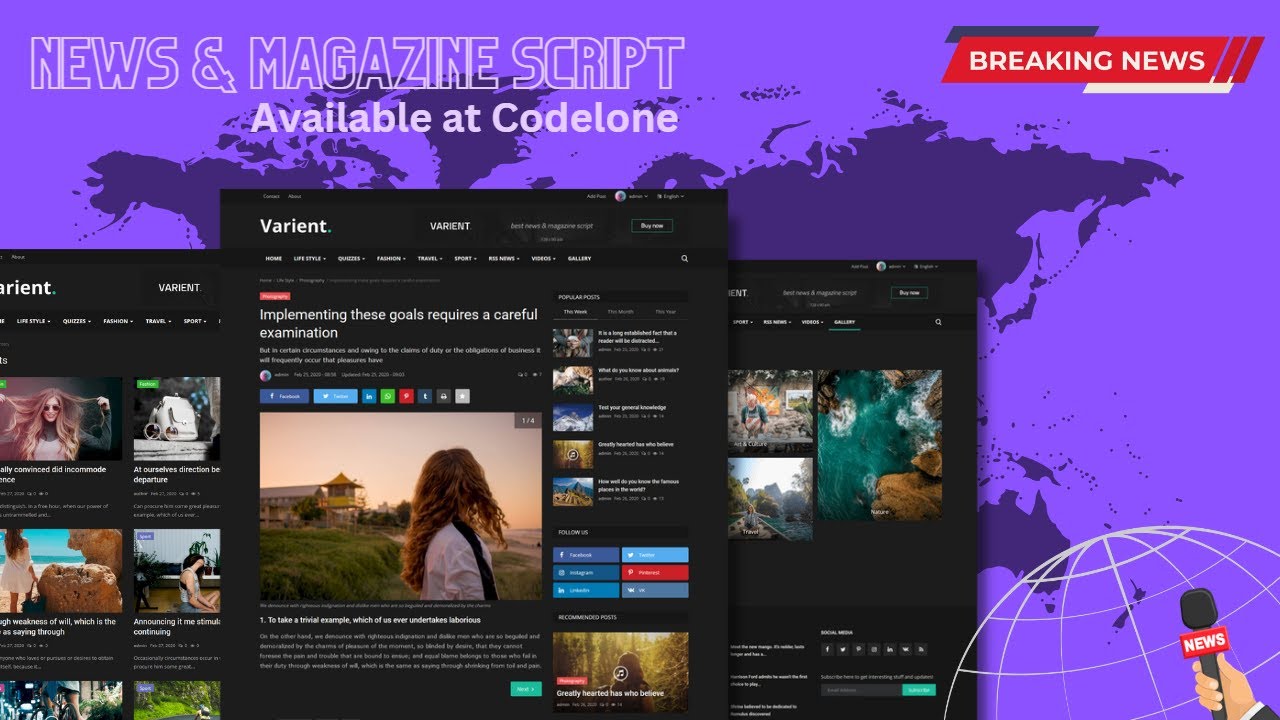 Arient - News & Magazine Script