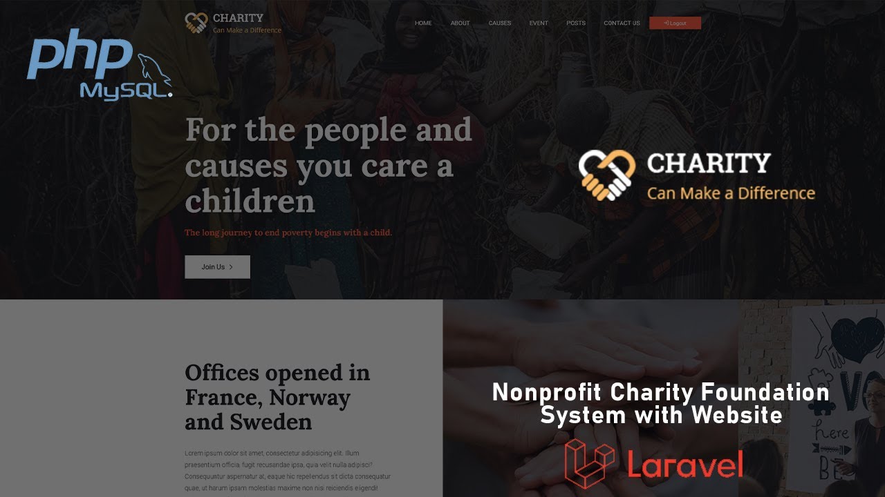 Nonprofit Charity Foundation System with Website