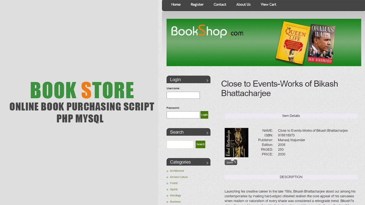 Online book purchasing system